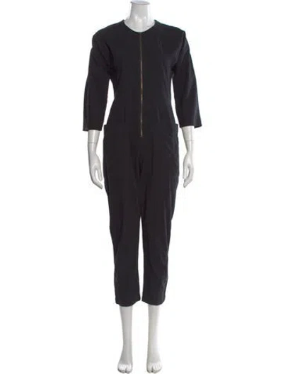 Pre-owned Apiece Apart Crew Neck Jumpsuit In Black