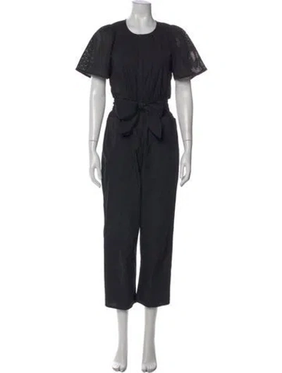 Pre-owned Apiece Apart Crew Neck Jumpsuit In Black