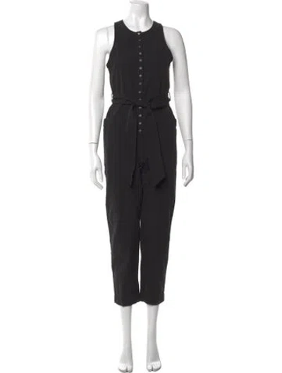Pre-owned Apiece Apart Crew Neck Jumpsuit In Black