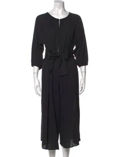 Pre-owned Apiece Apart Crew Neck Jumpsuit In Black