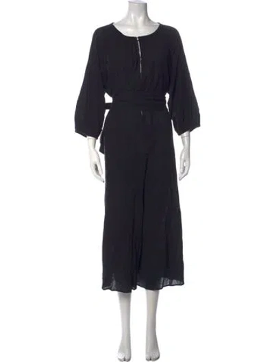 Pre-owned Apiece Apart Crew Neck Jumpsuit In Black