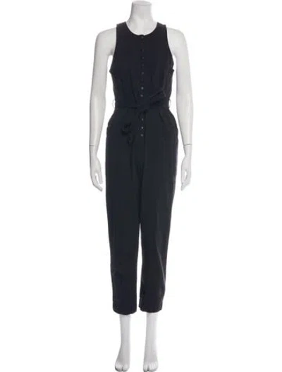 Pre-owned Apiece Apart Crew Neck Jumpsuit In Black