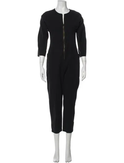 Pre-owned Apiece Apart Crew Neck Jumpsuit In Black