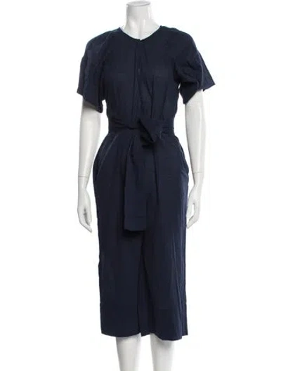 Pre-owned Apiece Apart Crew Neck Jumpsuit In Blue