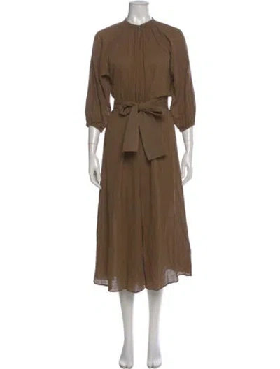 Pre-owned Apiece Apart Crew Neck Jumpsuit In Brown