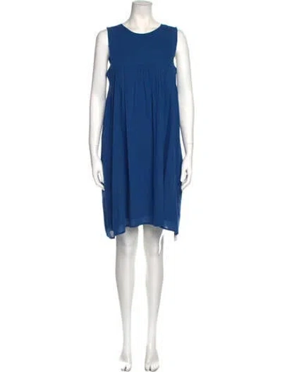 Pre-owned Apiece Apart Crew Neck Knee-length Dress In Blue