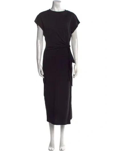 Pre-owned Apiece Apart Crew Neck Long Dress In Black