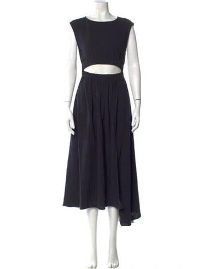 Pre-owned Apiece Apart Crew Neck Long Dress In Black
