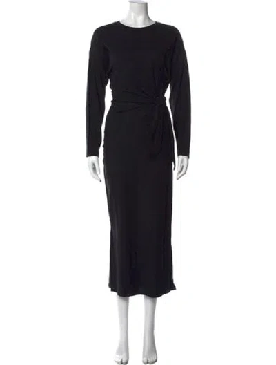 Pre-owned Apiece Apart Crew Neck Long Dress In Black