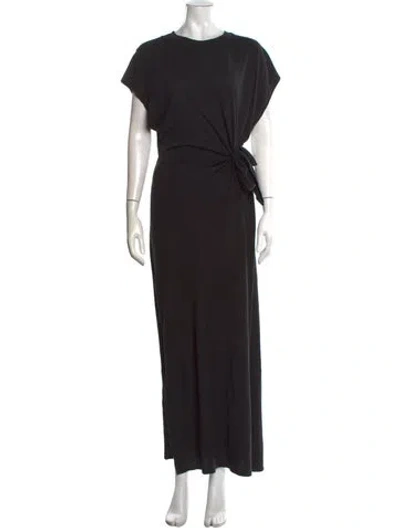 Pre-owned Apiece Apart Crew Neck Long Dress In Black