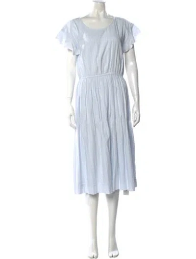 Pre-owned Apiece Apart Crew Neck Long Dress In Blue