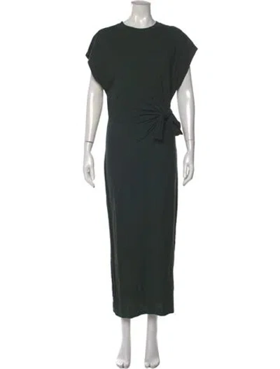 Pre-owned Apiece Apart Crew Neck Long Dress In Green