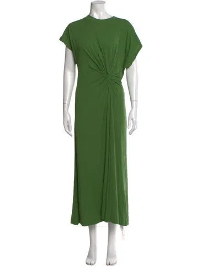 Pre-owned Apiece Apart Crew Neck Long Dress In Green