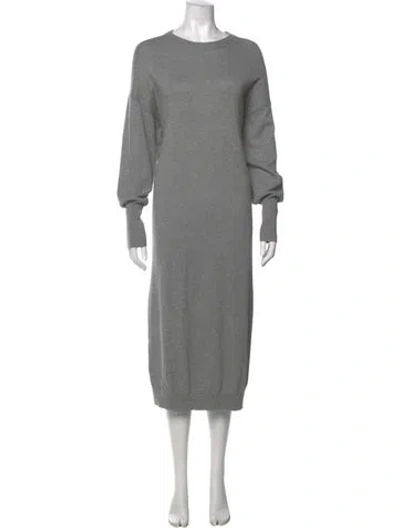 Pre-owned Apiece Apart Crew Neck Long Dress In Grey