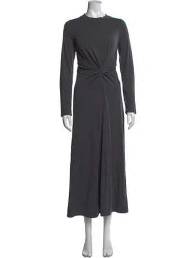 Pre-owned Apiece Apart Crew Neck Long Dress In Grey