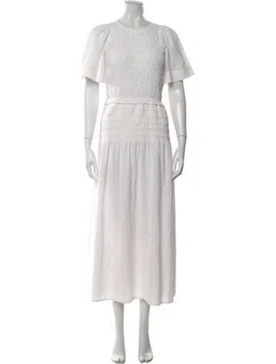 Pre-owned Apiece Apart Crew Neck Long Dress In Neutral
