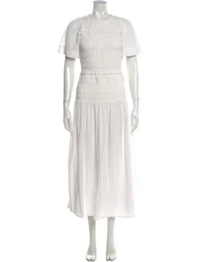 Pre-owned Apiece Apart Crew Neck Long Dress In Neutral