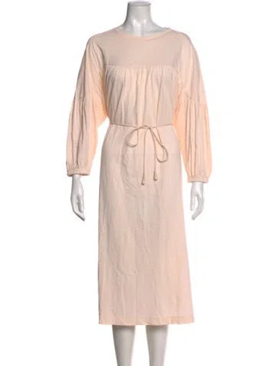 Pre-owned Apiece Apart Crew Neck Long Dress In Pink