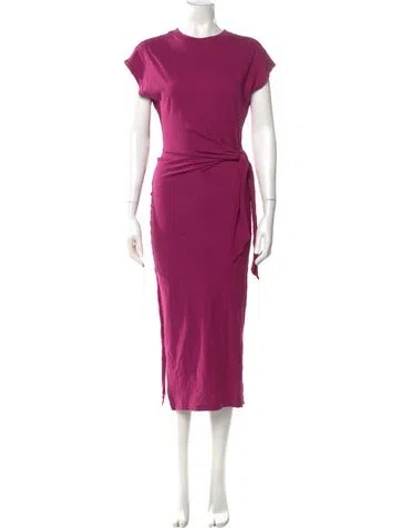 Pre-owned Apiece Apart Crew Neck Long Dress In Purple