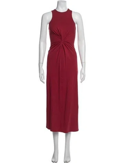 Pre-owned Apiece Apart Crew Neck Long Dress In Red
