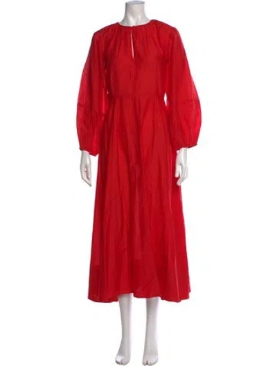 Pre-owned Apiece Apart Crew Neck Long Dress In Red