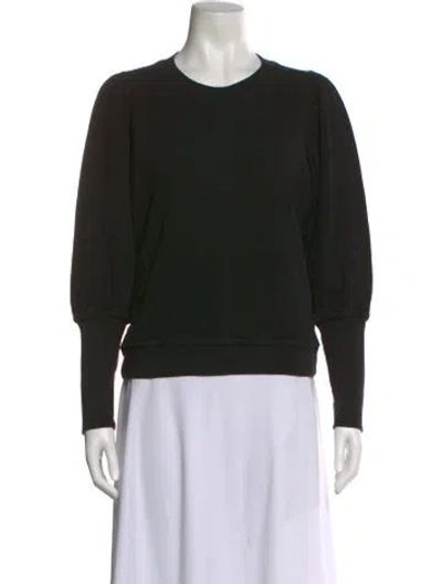 Pre-owned Apiece Apart Crew Neck Long Sleeve Sweatshirt In Black