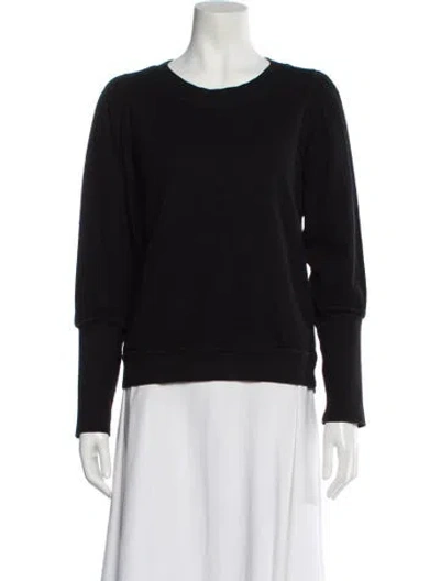 Pre-owned Apiece Apart Crew Neck Long Sleeve Sweatshirt In Black