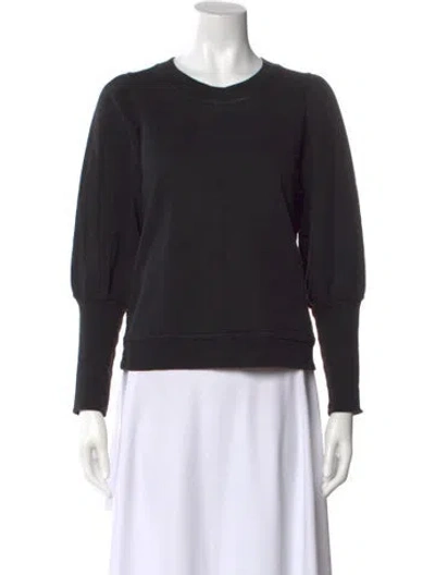 Pre-owned Apiece Apart Crew Neck Long Sleeve Sweatshirt In Black