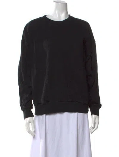 Pre-owned Apiece Apart Crew Neck Long Sleeve Sweatshirt In Black