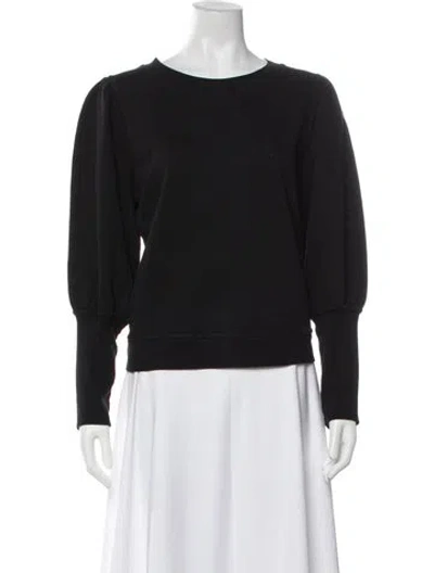 Pre-owned Apiece Apart Crew Neck Long Sleeve Sweatshirt In Black