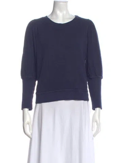 Pre-owned Apiece Apart Crew Neck Long Sleeve Sweatshirt In Blue