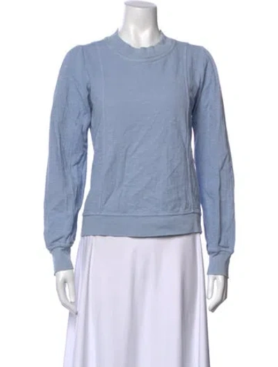 Pre-owned Apiece Apart Crew Neck Long Sleeve Sweatshirt In Blue