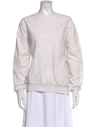 Pre-owned Apiece Apart Crew Neck Long Sleeve Sweatshirt In Neutral