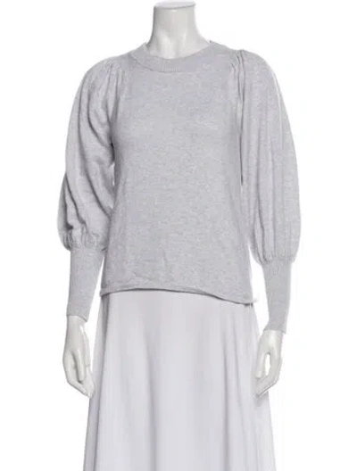 Pre-owned Apiece Apart Crew Neck Long Sleeve Top In Gray