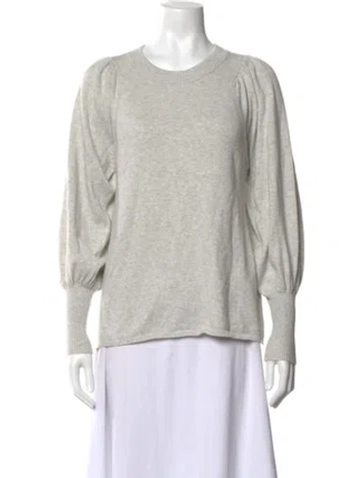 Pre-owned Apiece Apart Crew Neck Long Sleeve Top In Grey