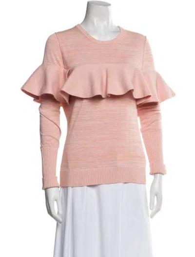 Pre-owned Apiece Apart Crew Neck Long Sleeve Top In Pink