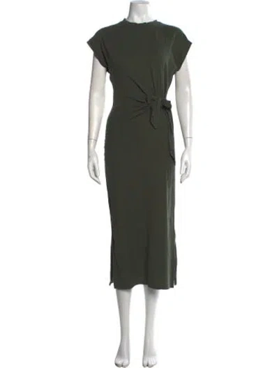 Pre-owned Apiece Apart Crew Neck Midi Length Dress In Black