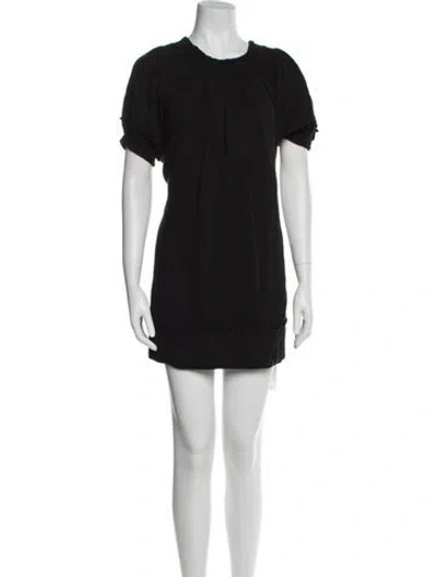 Pre-owned Apiece Apart Crew Neck Mini Dress In Black