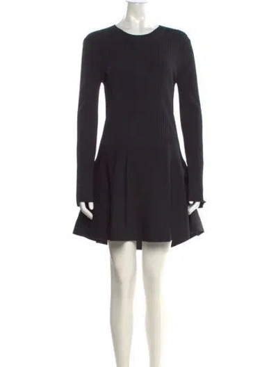 Pre-owned Apiece Apart Crew Neck Mini Dress In Black