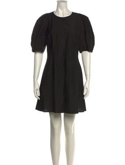Pre-owned Apiece Apart Crew Neck Mini Dress In Black