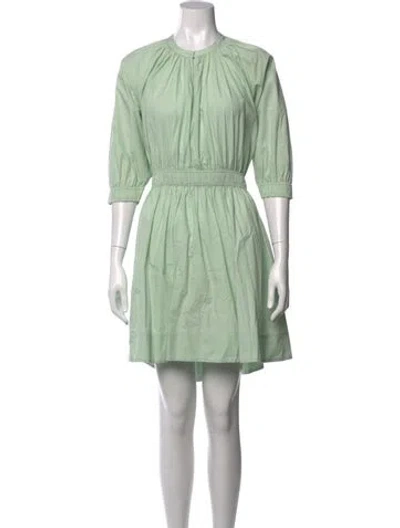 Pre-owned Apiece Apart Crew Neck Mini Dress In Green