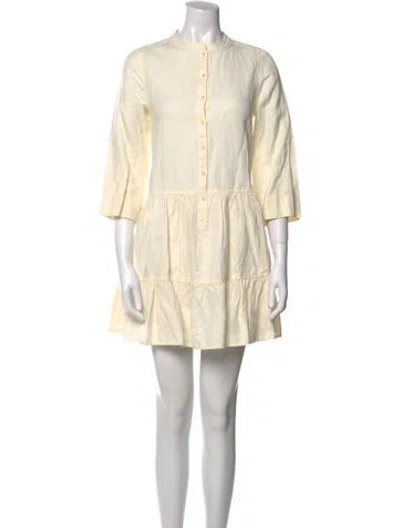 Pre-owned Apiece Apart Crew Neck Mini Dress In Neutral