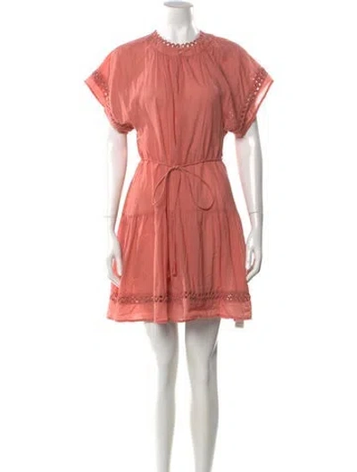Pre-owned Apiece Apart Crew Neck Mini Dress In Neutral