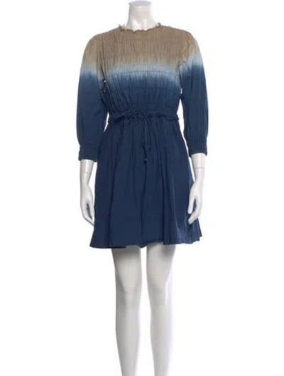 Pre-owned Apiece Apart Crew Neck Mini Dress In Neutral