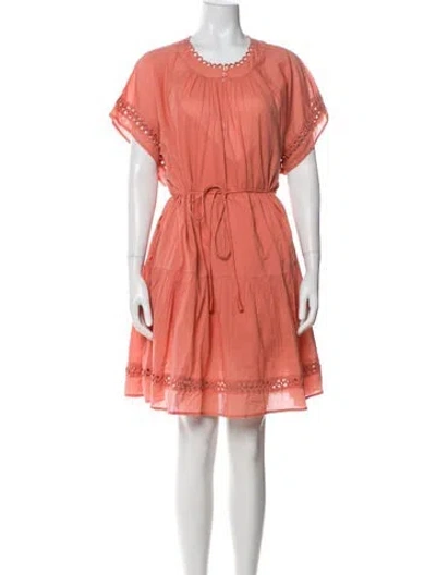 Pre-owned Apiece Apart Crew Neck Mini Dress In Pink