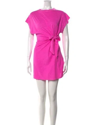 Pre-owned Apiece Apart Crew Neck Mini Dress In Pink