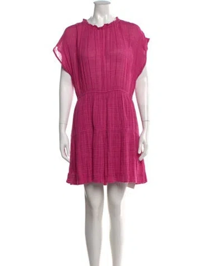 Pre-owned Apiece Apart Crew Neck Mini Dress In Pink