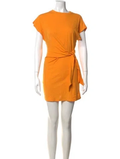 Pre-owned Apiece Apart Crew Neck Mini Dress W/ Tags In Orange