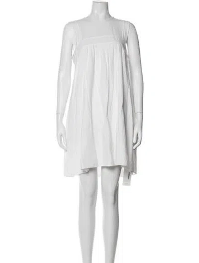Pre-owned Apiece Apart Crew Neck Mini Dress In White