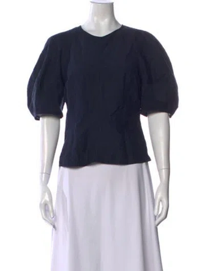 Pre-owned Apiece Apart Crew Neck Short Sleeve Top In Black